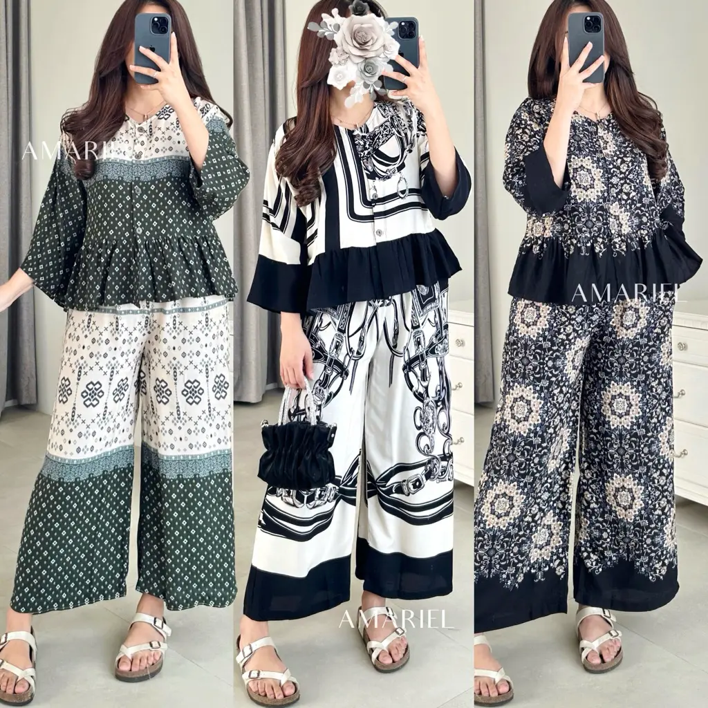 Amariel Maiya OneSet Piyama Rayon Setelan Daily Nyaman Bumil Busui Friendly