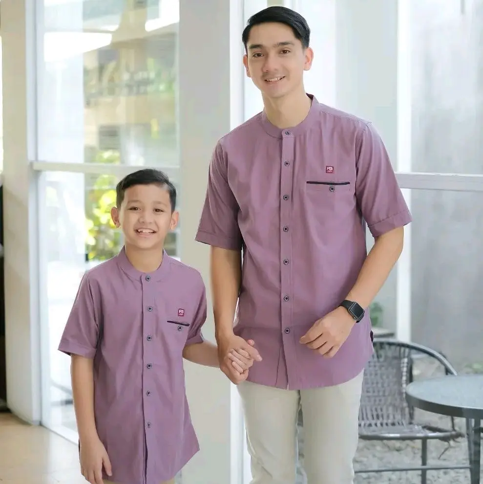 Koko Pria Dewasa Koko Kurta Couple Ayah Anak Bahan Toyobo Import Premium Baju Muslim Lengan Pendek Nyaman