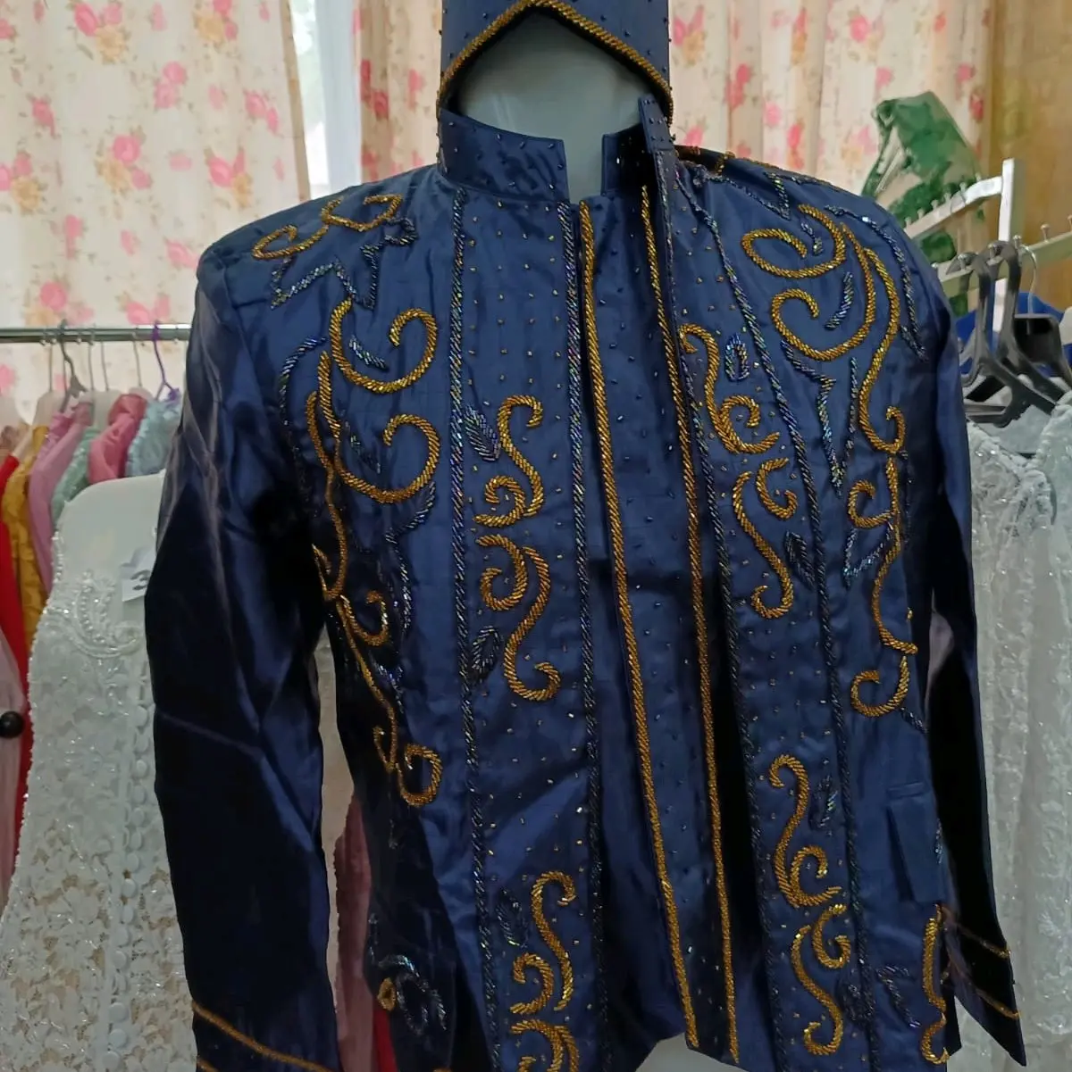 Beskap Pengantin Payet Bahan Taisil Dan bridal(Warna Dan Size Tulis Di Catatan)