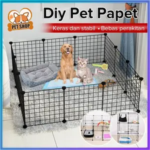 20 Pcs Kandang Kucing Kandang Anjing Pagar Kucing Anjing Pet Cage Pagar Besi DIY