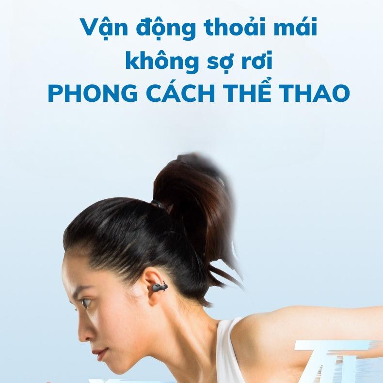 Tai nghe Bluetooth đeo vành tai I113- Phong cách thể thao, đeo thoải mái, cảm ứng vân tay cùng đèn Led hiện đại, pin khỏe, tích hợp nghe gọi. Nghe nhạc Earphone 3