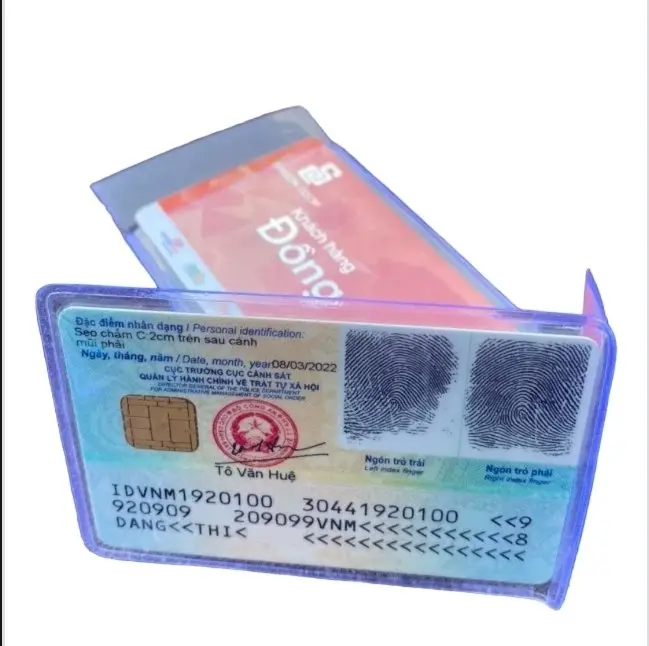 Túi Đựng Các Loại Thẻ, Căn Cước Chất Liệu Nhựa Dẻo PVC Trong Suốt Chống Xước Tiện Lợi Nam Da Chữ Nhật