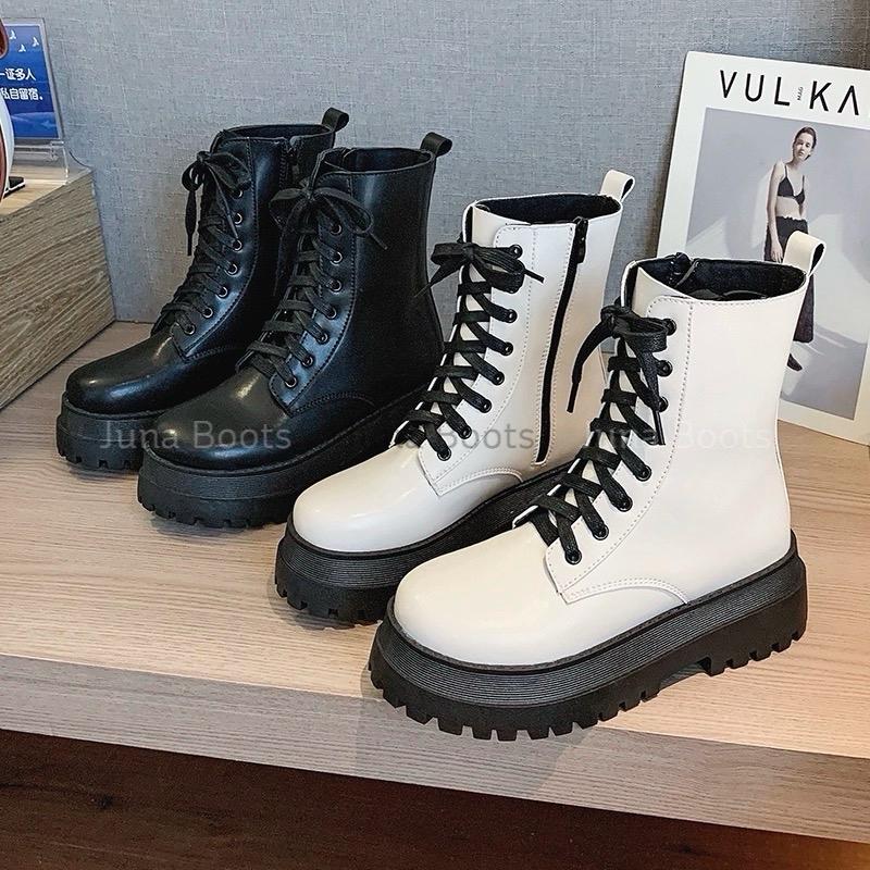 Giày Bốt Chiến Binh Ulzzang B176 Đế 5cm hách dáng - Boots Martin Cá Tính Thời Trang 2024