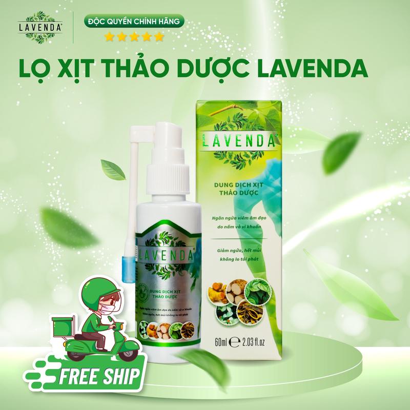 Dung dịch xịt thảo dược LAVENDA làm sạch vùng kín xoá sổ khí hư huyết trắng nấm ngứa khử mùi hôi 60ml