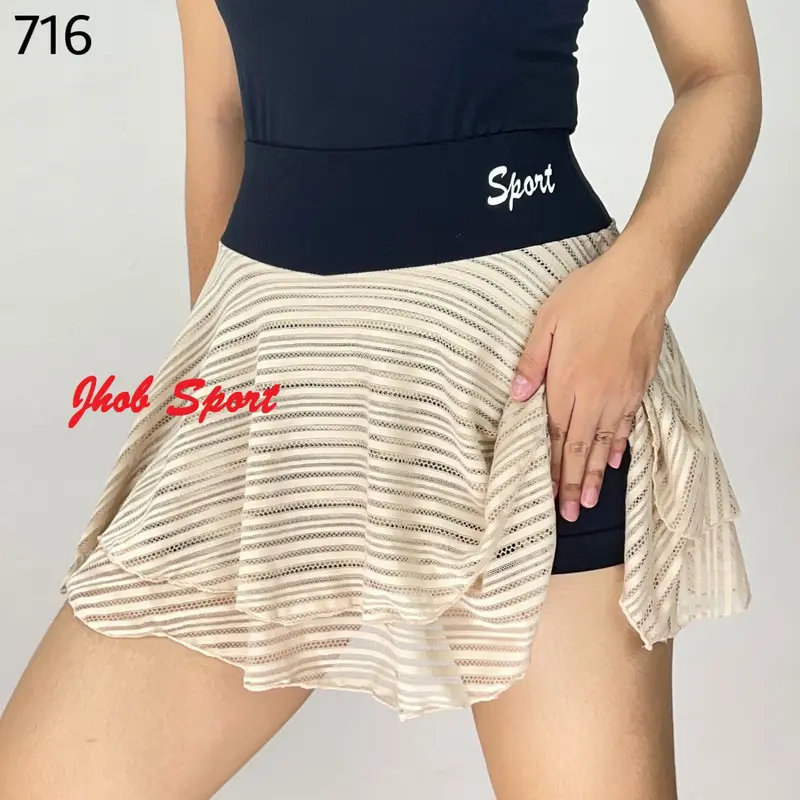 JHOB SPORT Tennis Mini Skirt/Sport Skirt/Rok Mini Olahraga Wanita Bahan Jaring Tile/Mini Skirt Tennis Korea 1
