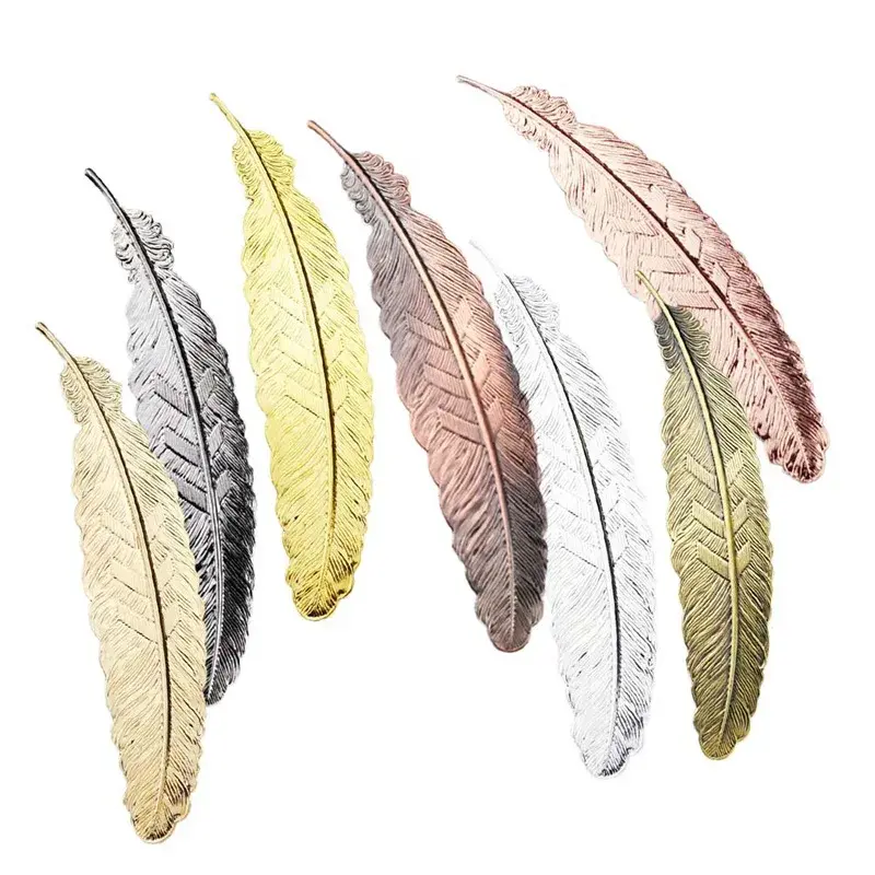 Gift Silver Gold Color   Feather   Chinese w57 Beautiful     Nice Cool Paper Clip Creative Cute Metal Bookmark