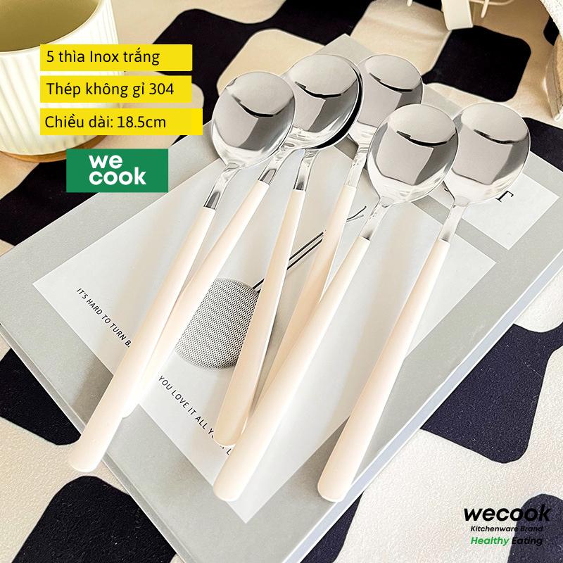 Bộ 5 thìa muỗng cà phê cán dài Inox 304 Hàn Quốc 18.5cm (BA26)