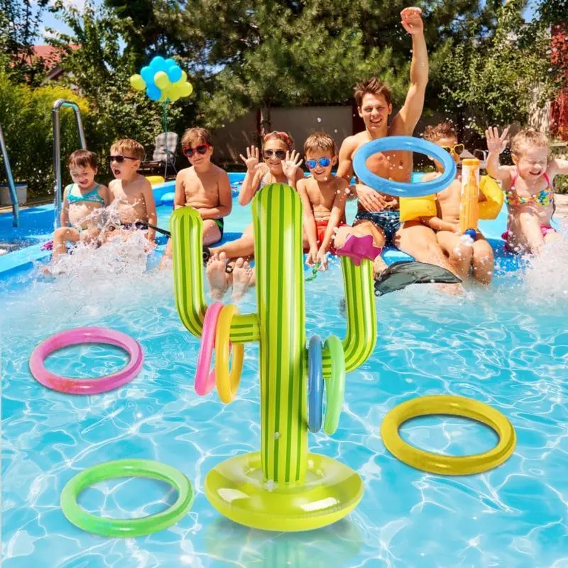 Inflatable toy PVC cactus ferrule toy Inflatable cactus water game toy Children's toy ferrule