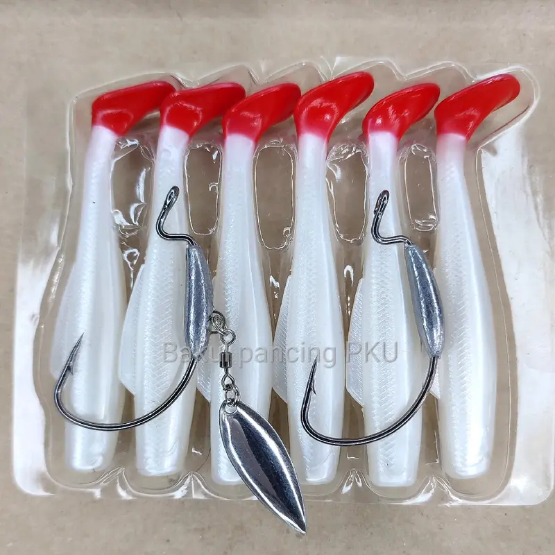 SOFT LURE 8CM + HOOK AXZ 3X STRONG 7