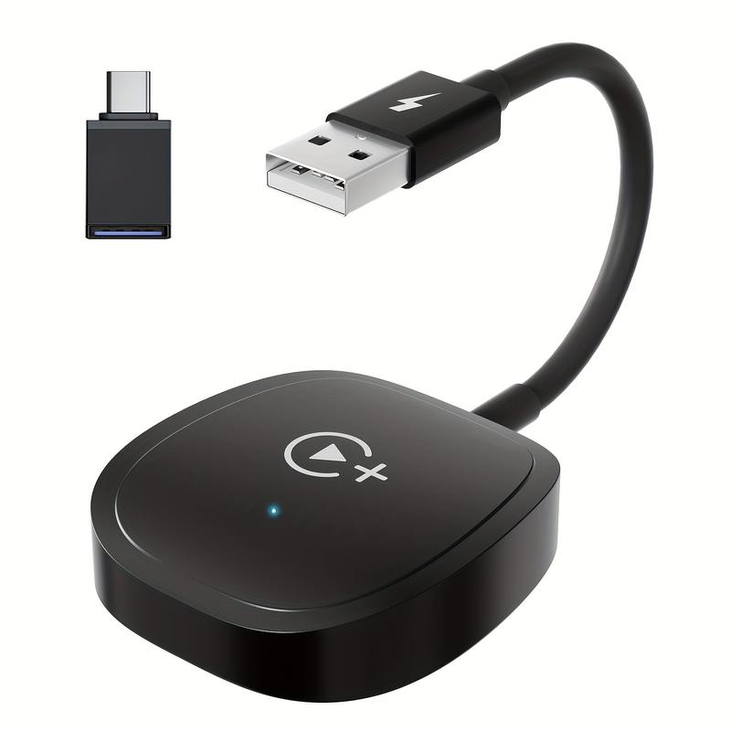 Wireless CarPlay Adapter/ Android Auto Dongle Supports Stream Media Play, Videos/music/navigation/phone Call By Wireless.Plug & Play Dongle Suitable for iPhone IOS 10+ / Android Phone 4