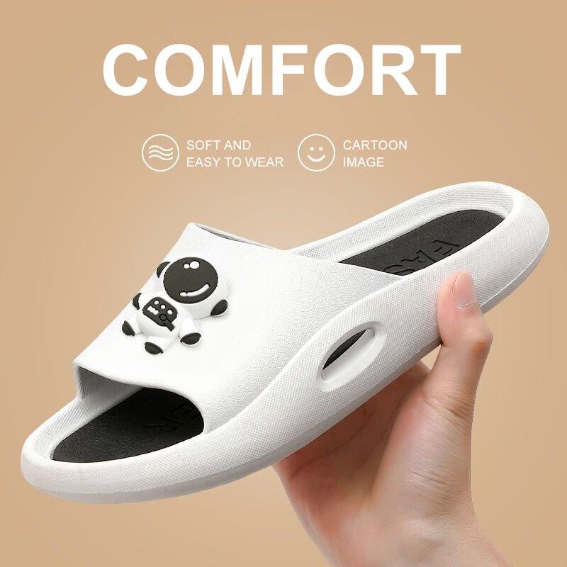 Cute Men Home Slippers Flops Women Soft Eva Thick Sole Slides Summer Sandals Couples Non Slip Bathroom Shoe 0