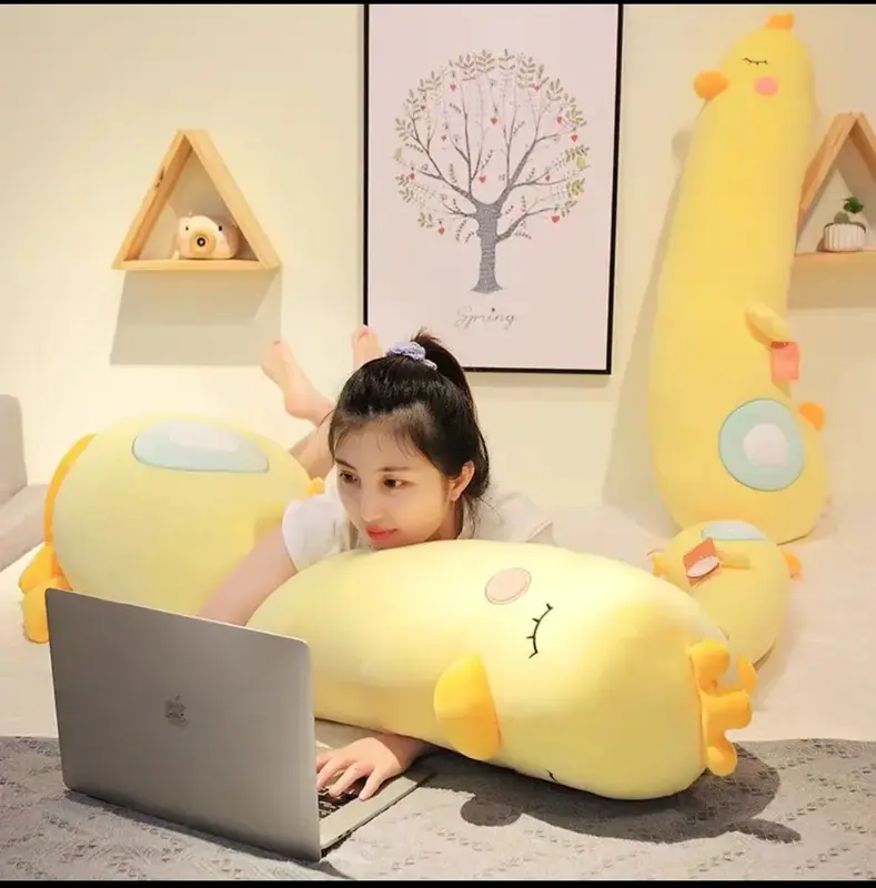 Gấu bông Gối Ôm Con Gà Dài Ngộ Nghĩnh Dễ Thương Thú Bông Thú Nhồi Bông Toy Đồ Chơi 1