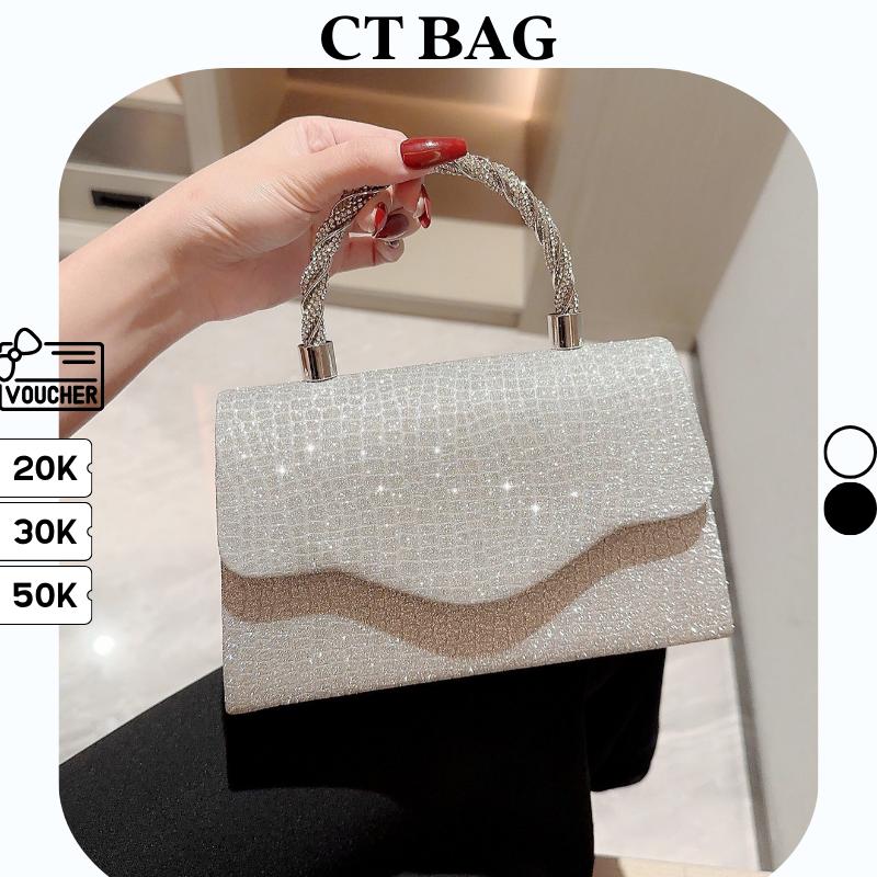 Túi xách nữ đeo chéo đi tiệc đi chơi túi đeo vai quai xách da pu vân rắn kim tuyến sang chảnh TX-65 Bag