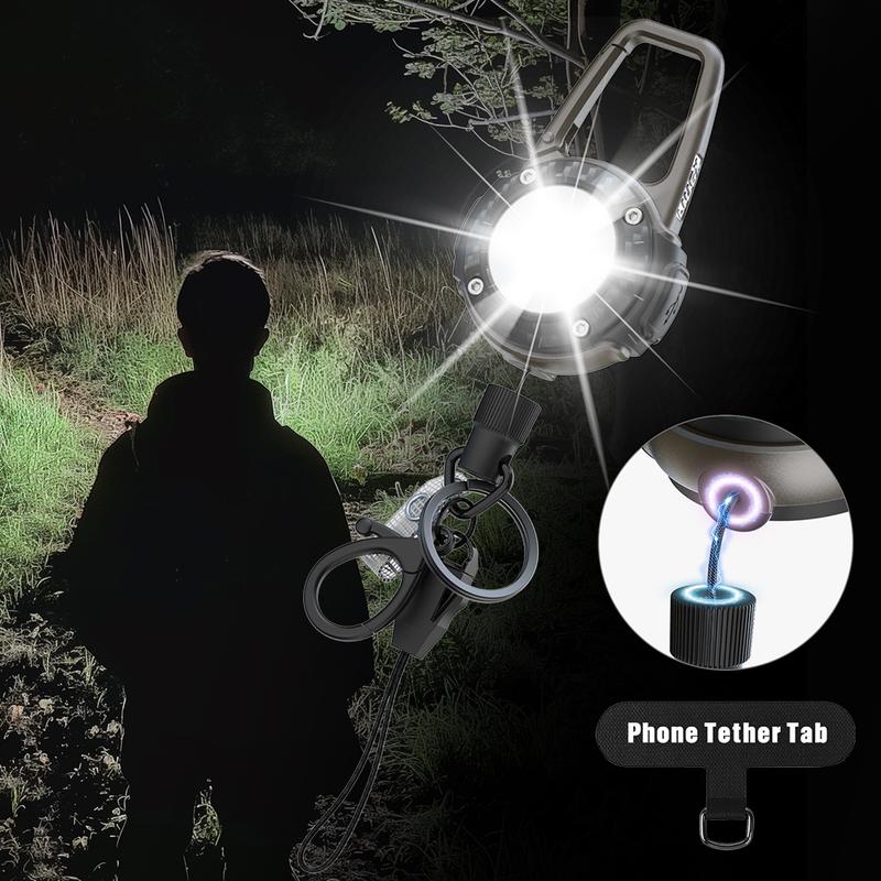 LIUGX Magnetic Retractable Keychain Flashlight 250 Lumens USB-C ...