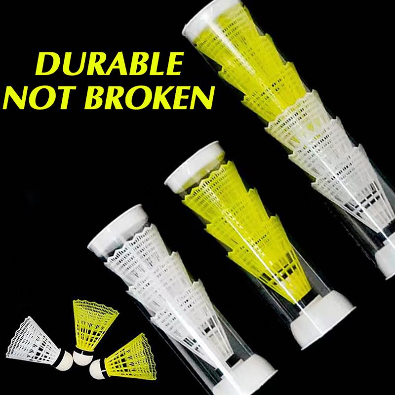 Product Introduction of Quả Cầu Lông Bằng Nhựa, 1 Cái, Bền, Màu Vàng Và Trắng, Cho Học Sinh, Nylon 15