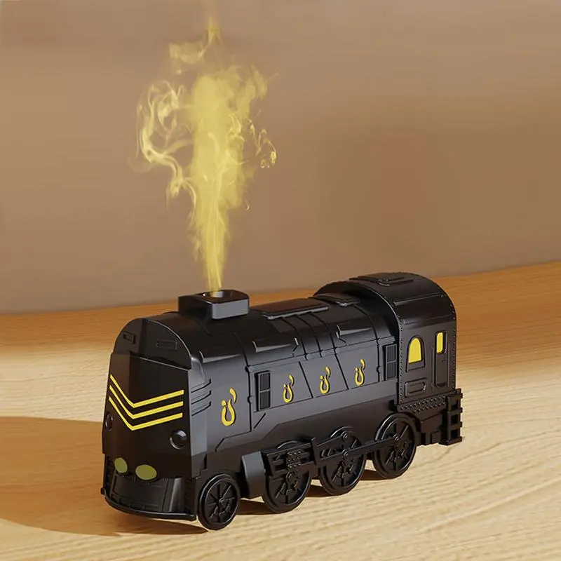 Train Design Aromatherapy Machine, 300ML Ultrasonic Train Design Humidifier, Creative Essential Oil Diffuser, Desktop Decoration for Home Office