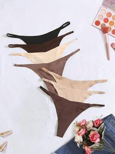 Paquete de 7 piezas de bragas tipo tanga de cintura baja para mujer, cómodas, suaves y transpirables, sin costuras, ropa interior femenina para todas las estaciones, atuendos de verano 2024