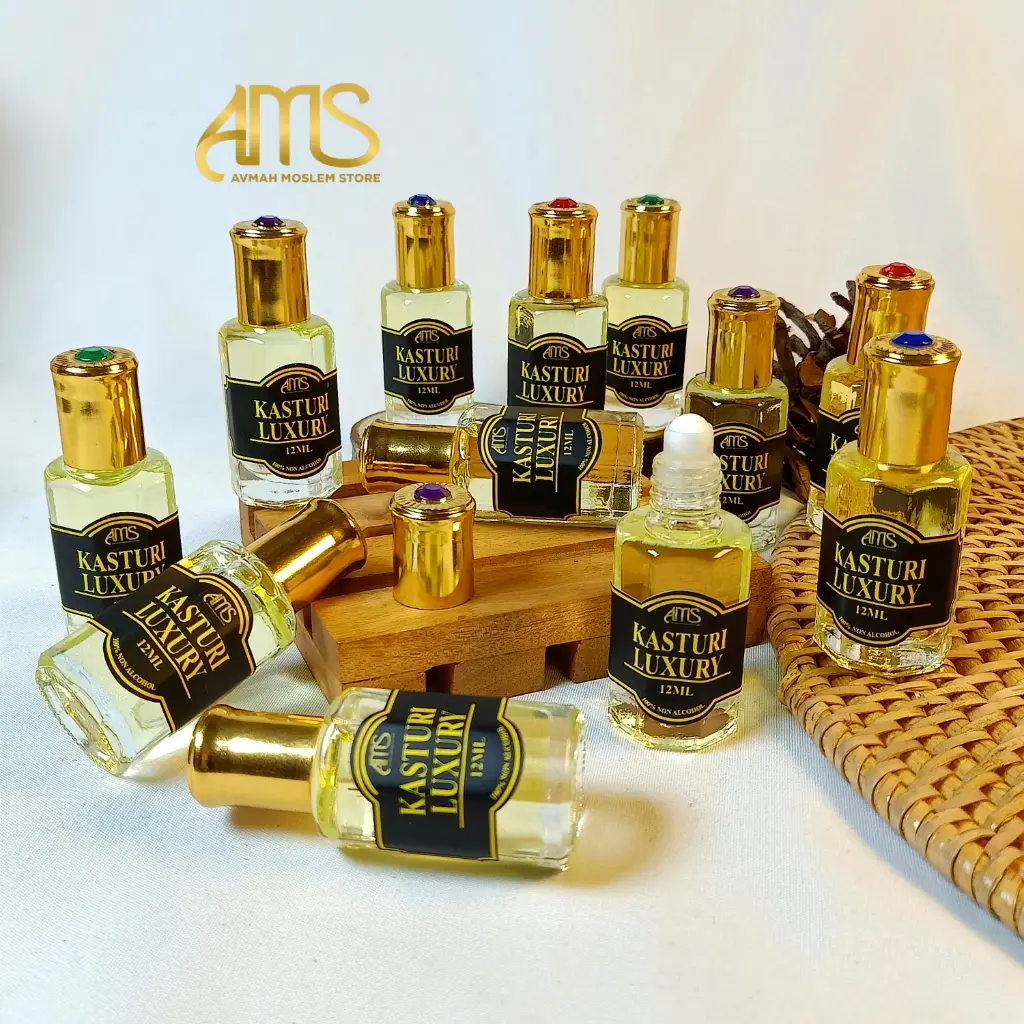 PARFUM SHALAT KASTURI LUXURY 12ML FULL BIANG 100% ORIGINAL (BY.AMS)