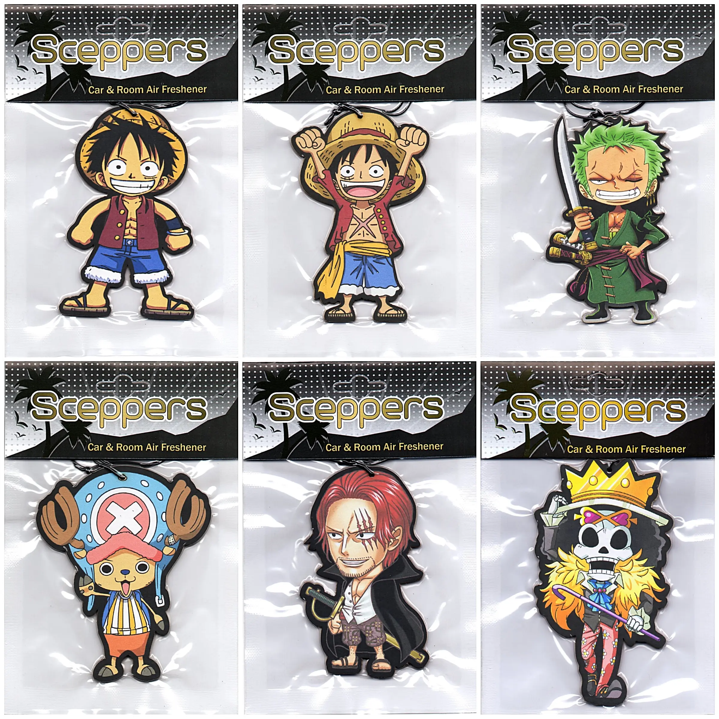 Parfum Mobil Pengharum Ruangan , Parfum Kertas Gantung Car Airfreshener Sceppers - Karakter One Piece