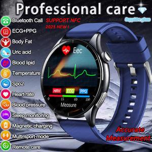 2025 New ECG+PPG Health Diagnosis Smart Watche Men Women Clock Uric Acid Lipid BP Heart rate Tracker For XIAOM NFC Smartwatches