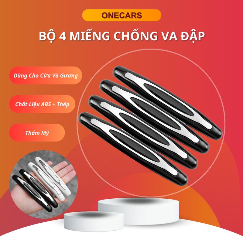 Bộ 4 miếng nẹp cửa chống trầy xước xe hơi, ô tô Nhãn Dán