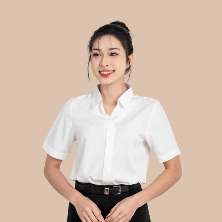 Áo Sơ Mi Nữ Côc Tay Không Cúc Chất Đẹp VPKT1 6