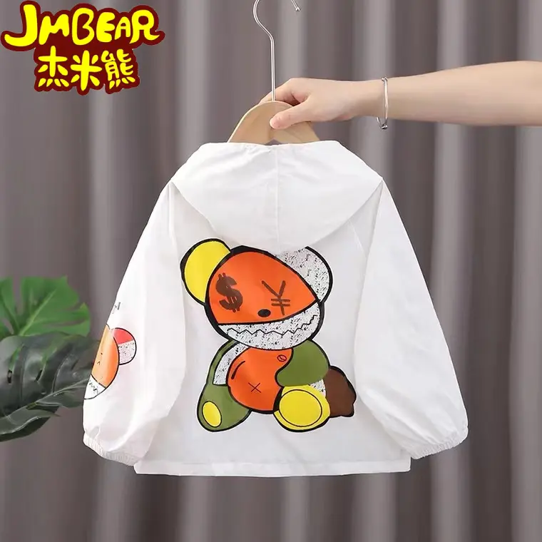 Áo Khoác Trẻ Em, Jemibear, Quần Áo Chống Nắng, Áo Điều Hòa Không Khí Nhẹ Cho Bé Trai Và Bé Gái, Áo Chống Tia Uv Cho Trẻ Em, Hàng Mới Về 2023 Fish Đồng 7