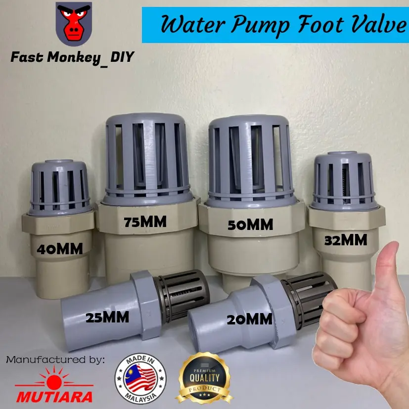 Mutiara Foot Valve [20/25/32/40/50/75MM] water pump valve Pvc