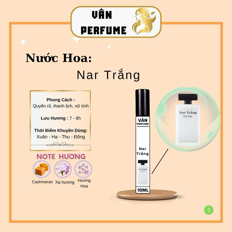  Nước Hoa Nữ Nar Trắng Hương Thơm Thanh Lịch Nữ Tính Perfume Cosmetic Women Xịt Thơm 