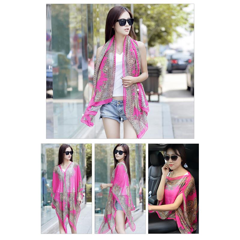 Product Introduction of ผ้าพันคอชีฟองพิมพ์ลาย, ป้องกันแสงแดดฤดูร้อน, ผ้าพันคอ, ผ้าคลุมไหล่โพลีเอสเตอร์, สำหรับผู้หญิง, ผ้าคลุมไหล่ตกแต่งผ้าไหมชายหาด, ตัวแปร 20