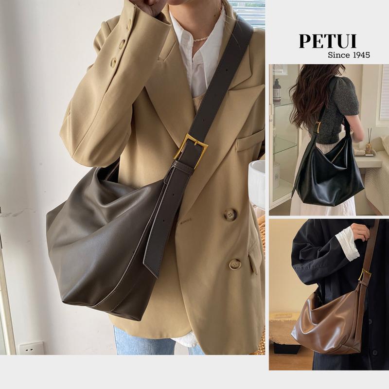 Túi Đeo Chéo Nữ Đi Học Đi Làm Túi Tote Da Basic Chống Nước Đựng Sách Vở A4 Laptop Đường Phố T16