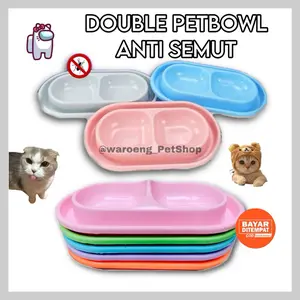 Tempat Makan Kucing Anjing Kelinci Musang ANTI SEMUT Double Pet Bowl Tempat Makan Anjing Wadah Pakan Kucing Tempat Makan Kelinci