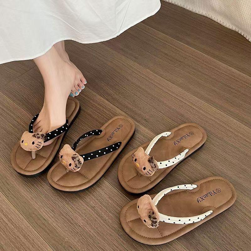 Dép Xỏ Ngón Mèo KT, Thiết Kế Dễ Thương, Dành Cho Nữ, Thích Hợp Cho Các Hoạt Động Ngoài Trời Và Mùa Hè, Hàng Mới Về, Dễ Phối Đồ Thường Ngày Và Đi Biển, Đế Mềm, Giá Trị Cao, Được Bán Bởi 6199 Người Vào Năm 2025 1