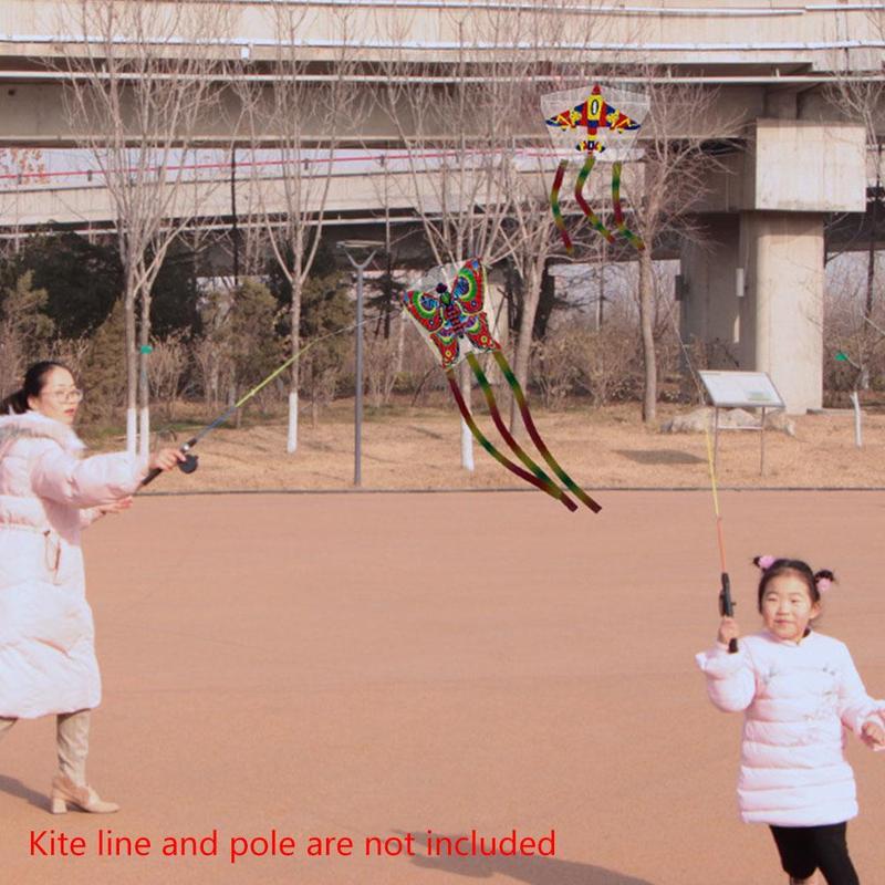 Product Introduction of Kite With Fishing Rod Dynamic Cartoon Butterfly Handheld Fishing Rod Kite With Handle Children Flying Kite Toy 16