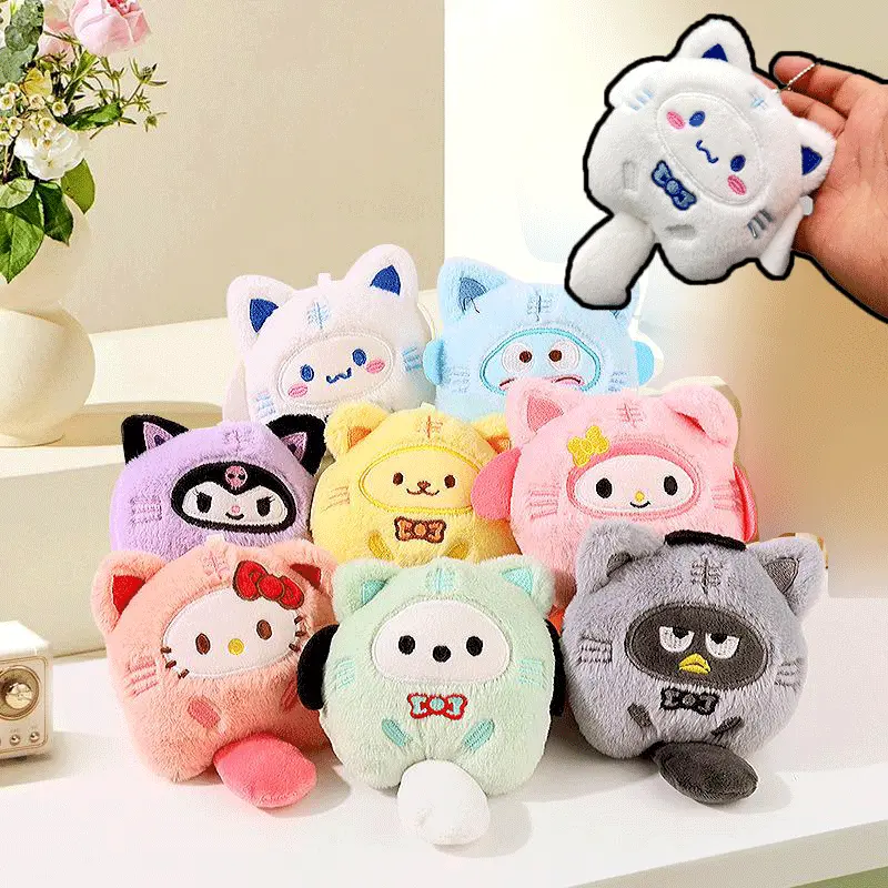 Dây Chuyền Chìa Khóa Sanrio, Đồ Chơi Nhồi Bông Mềm, Kuromi Và Melody Dễ Thương, Móc Chìa Khóa Thú Nhồi Bông, Mặt Dây Chuyền Túi Sách Hoạt Hình, Phụ Kiện Trang Trí Nhà Cửa Sanrio, Búp Bê Nhồi Bông Thích Hợp Làm Quà Tặng Bé Gái, Women Titan 0