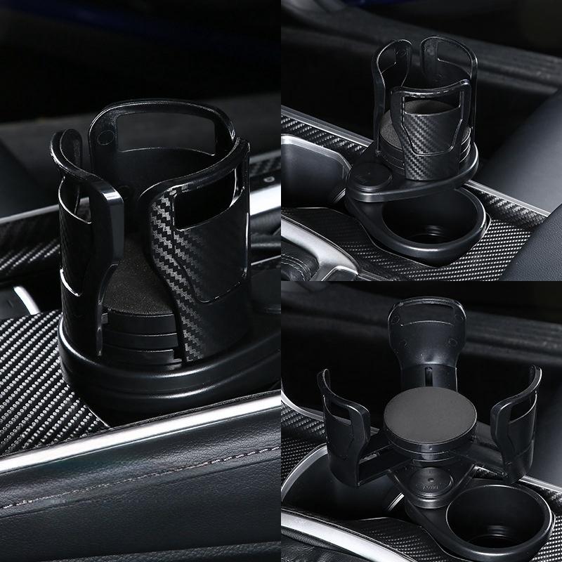 Giá đỡ cốc trên ô tô có thể điều chỉnh đa năng Bộ mở rộng 2 trong 1 Bộ tổ chức trên ô tô Khay đựng đồ ăn nhẹ & thiết kế la bàn Giá đựng đồ ăn nhẹ di động Lưu trữ đồ uống 1