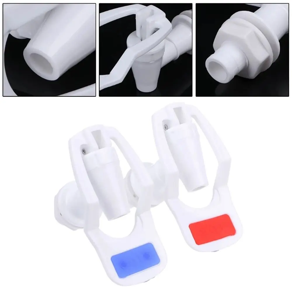 1/2Pcs New Replacement Parts Water Dispenser Faucet Push Type Red Hot Blue Cold Drinking Fountain Valve Plastic Water Tank Water Dispenser Tap