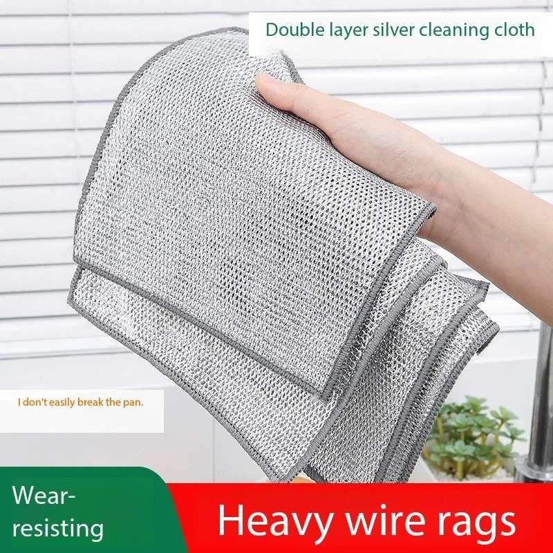 Product Introduction of Stainless Steel Dishcloth, 10pcs Multifunctional Wire Dishcloth, Kitchen Scrubbing Wire Cleaning Cloth, Kitchen Cleaning Tool for Home Dormitory Dining Room 4