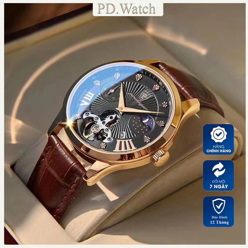 Đồng Hồ Nam Chính Hãng POEDAGAR Dây Da Cao Cấp Có Lịch Ngày Sang Trọng Kiểu Dáng Thời Trang Đẹp Giá Rẻ Watch Đeo Tay