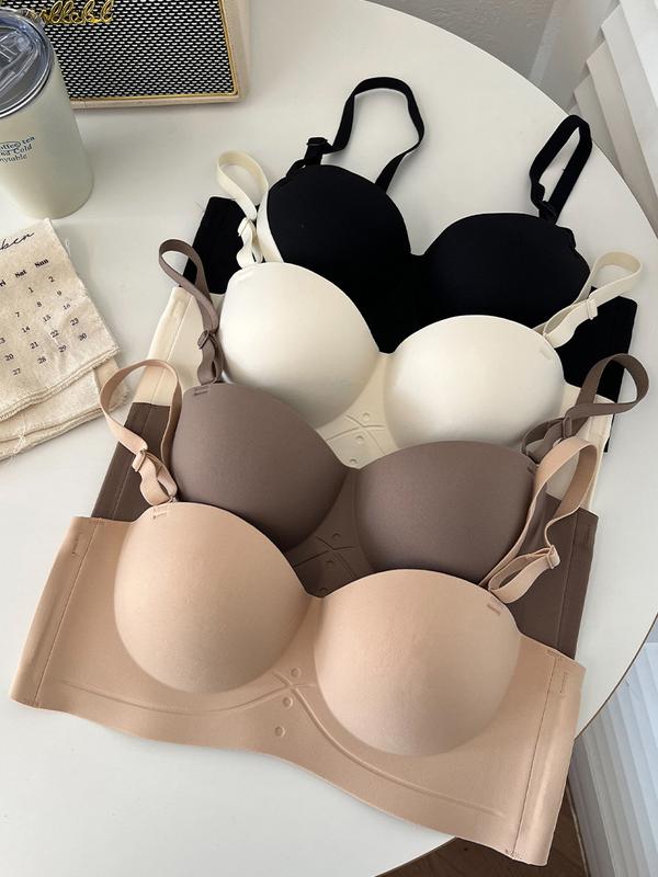 ÁO LÓT NỮ QUẢ NGANG(Cao Su Non) HỞ LƯNG NÂNG NGỰC KHÔNG GỌNG CHỐNG TỤT TẠO KHE CAO CẤP  Women Top Bra Trắng