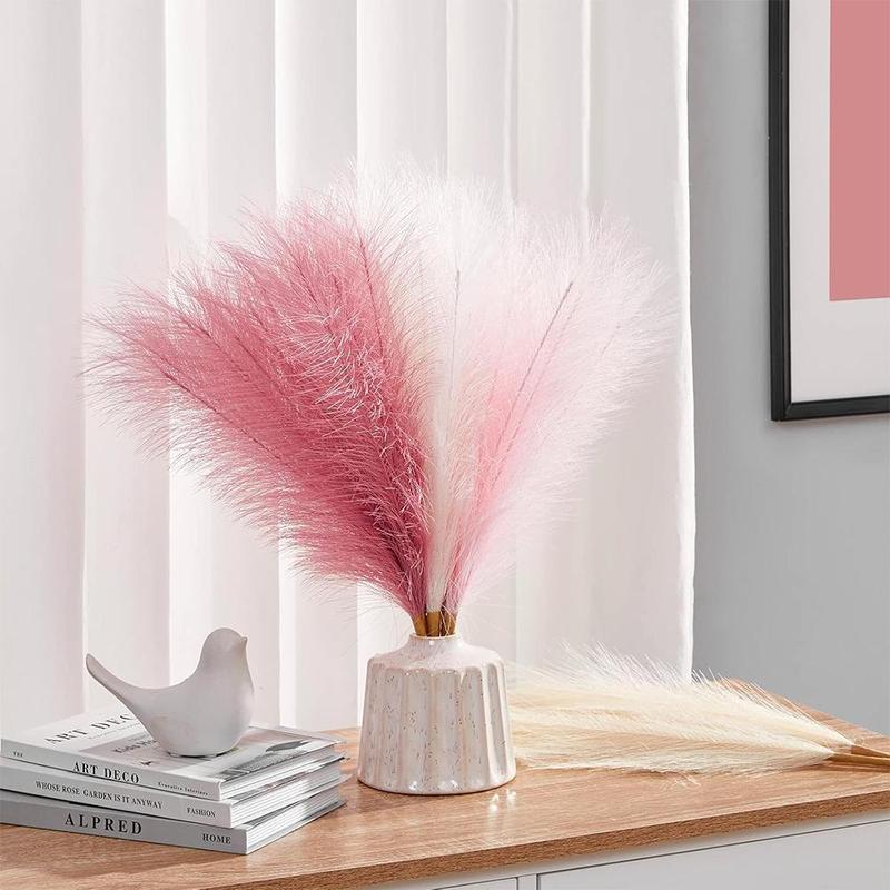 Artificial Decorative Pampas Grass, 6 Counts Mean Girls Decorations Fluffy Pampas Reed Stem Bundle for Flower Arrangement, Faux Plant Ornaments for Home Wedding Party Decor 4