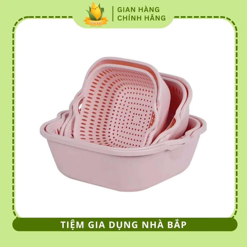 Bộ rổ vuông 6 món kèm chậu cao cấp hiện đại chất lượng