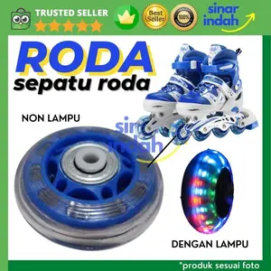 Roda Karet Roda Sepatu Roda Roller Skate Inline PU Lampu/Non Lampu