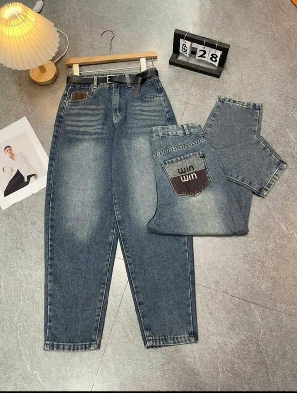 Quần bò bagy túi thêu Min cá tính hách dáng cho nàng Jean Nữ 4