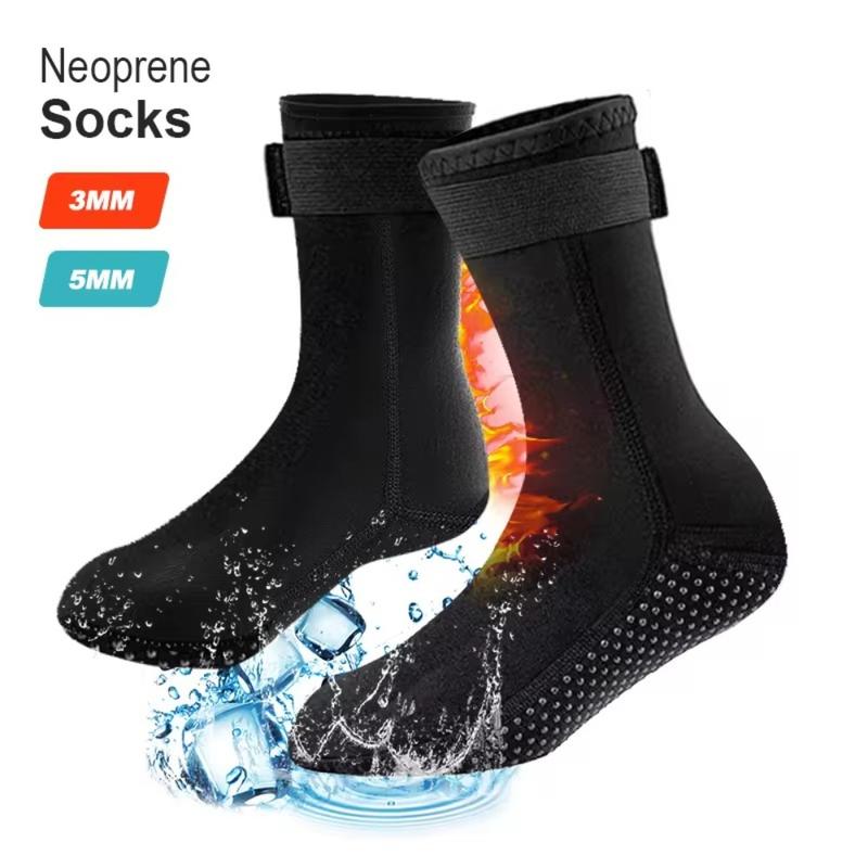 Product Introduction of Durable 3mm&5mm Diving Socks Neoprene Warm Surf Beach Booties Elasticity Non-slip Wetsuit Shoes for Surfing Swimming Snorkeling 21