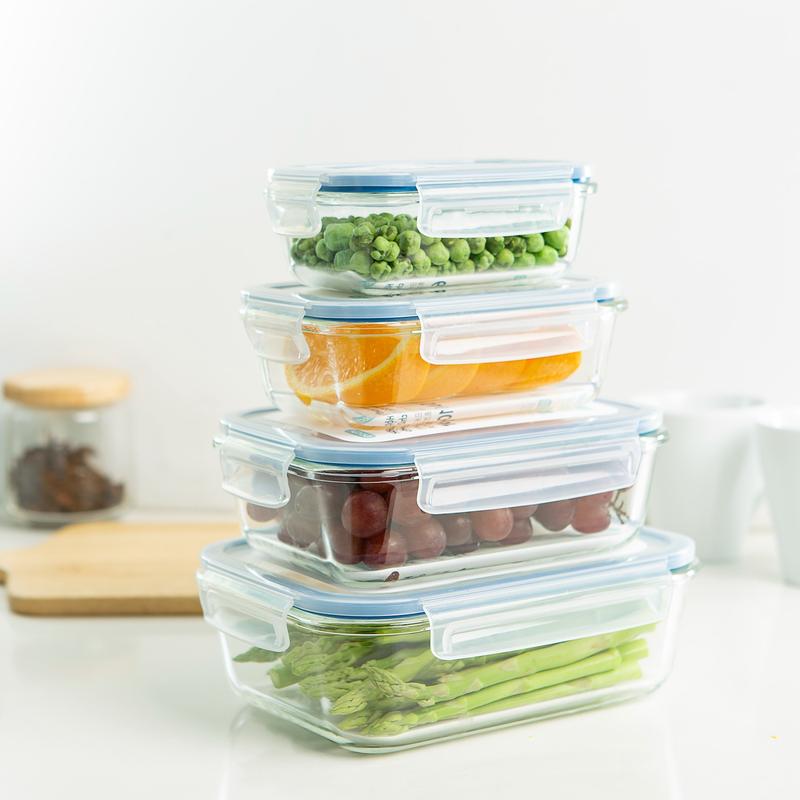  Hộp thuỷ tinh chữ nhật Inochi - Nikko - Đựng thực phẩm đồ ăn thức ăn trong ngăn đá tủ lạnh LỖI 1 ĐỔI 1  