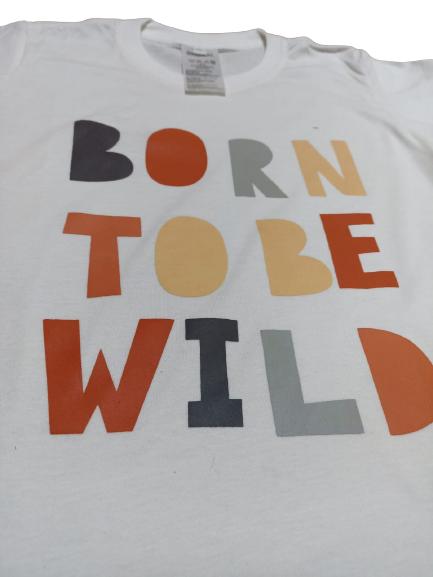 Baju Kaos Anak UNISEX  Laki Laki/perempuan - BORN TO BE WILD - Usia 1 sampai 5thn Combed Perempuan Cotton 3