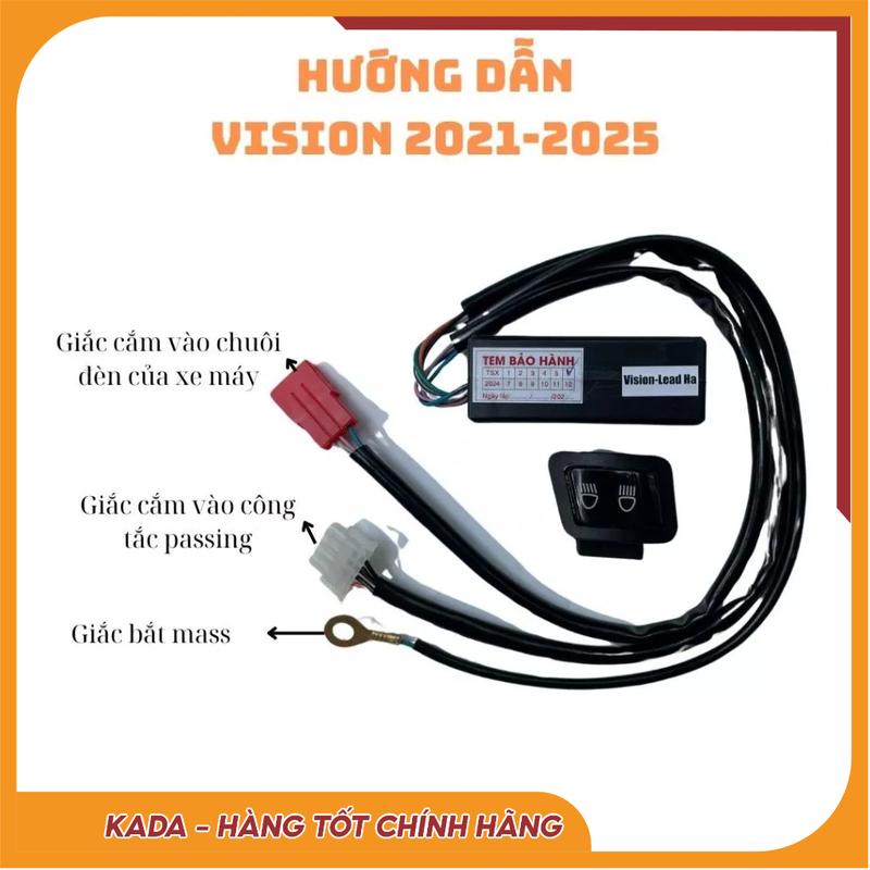 Bộ Công Tắc Tắt Đèn xe máy mạch passing đơn Không có chức năng Auto Passing Lead Airblade SH160i 125i 150i SHmode Wave RSX Future Vario 160-125 năm 2023 160 và 125 năm 2025 WinnerX
