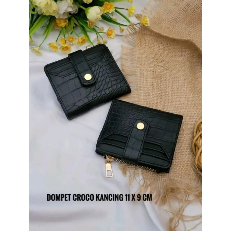 DOMPET MINI KANCING CROCO CLEVA Dompet Pendek Wanita
