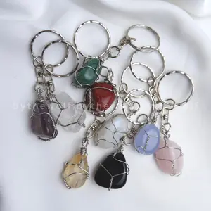 Tarotbythewolf - Crystal Stone Keychain - Gantungan Kunci Batu Alam